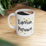Funny Harry Potter Inspired Coffee Mug - Magic Spell Espresso Patronum Mug for Fantasy Fans
