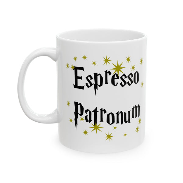 Funny Harry Potter Inspired Coffee Mug - Magic Spell Espresso Patronum Mug for Fantasy Fans