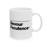 Severance-Inspired Mug - Devour Feculance - for TV Fans - 11oz & 15oz Ceramic Gift