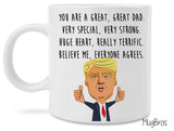 Funny Great Mom and Dad Donald Trump Novelty Prank Gift 11 Ounce Coffee Mugs