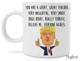 Funny Great Mom and Dad Donald Trump Novelty Prank Gift 11 Ounce Coffee Mugs